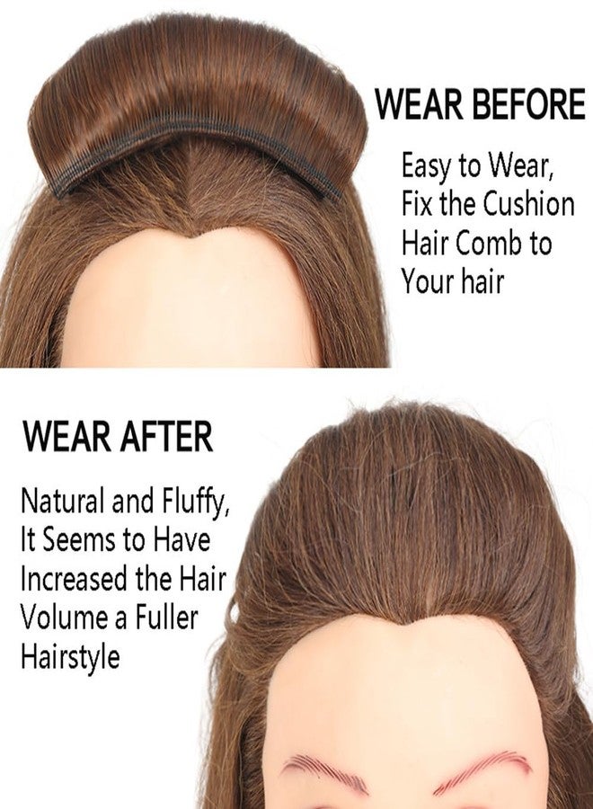 VANTOBEST 2PCS Women’s Blonde Hair Pads Invisible False Hair Bump Clip Volume Hair Base Increased Hair Comb Fluffy Hair Pad Styling Insert Tool (Blonde) - Image 4